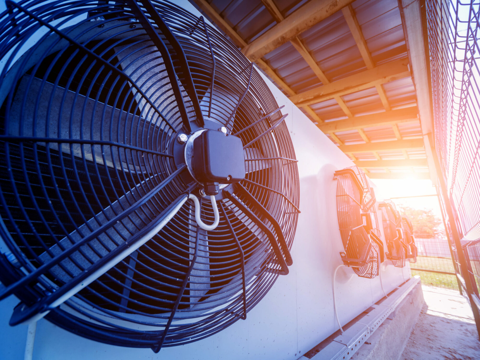 Metal industrial air conditioning vent.